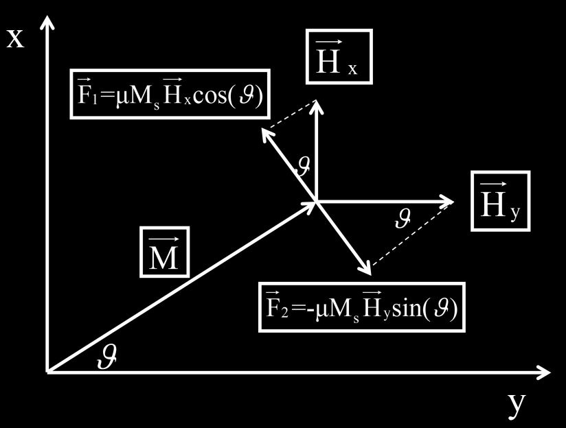 Capitolo 37 Figura.6 Coppia applicata al vettore magnetizzazione a caua della preenza di un campo magnetico eterno.5.