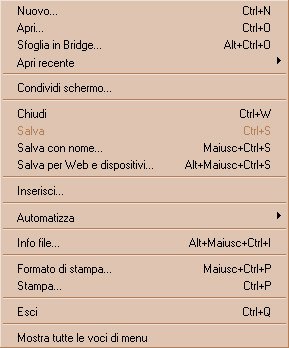 3. La barra dell'applicazione In questa lezione analizzeremo in modo più approfondito i menù a tendina e i pulsanti sulla barra dell'applicazione