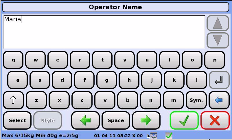 9.3 Operatori 105 2. Per aggiungere un nuovo operatore, premere. 3.