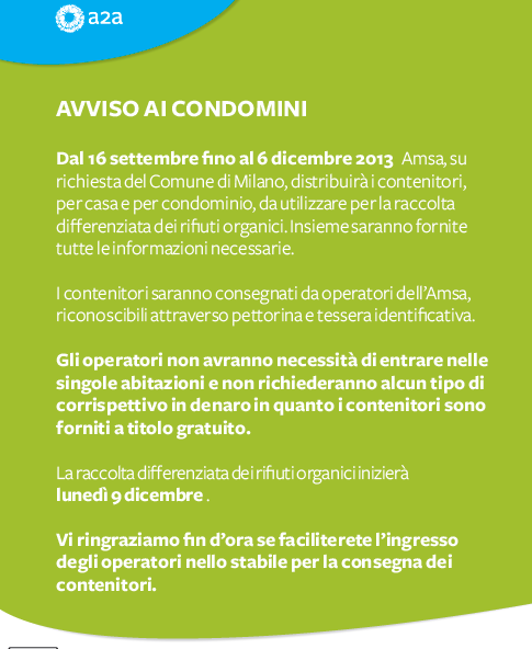 zona 2 fase Invio di una seconda lettera alle famiglie a firma presidente Amsa e sindaco Invio di una seconda lettera agli amministratori a