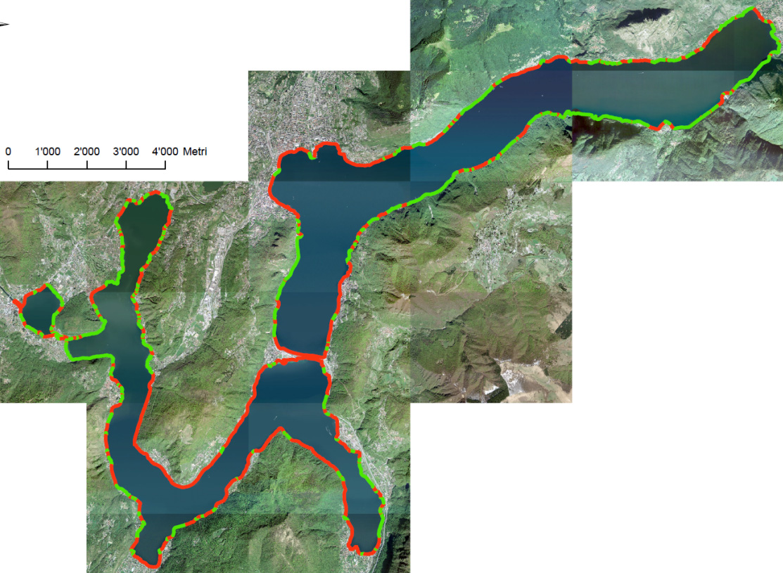 Il Ceresio : il lago con le rive più «artificiali» di tutta la Svizzera In termini d artificializzazione della zona litorale (installazioni