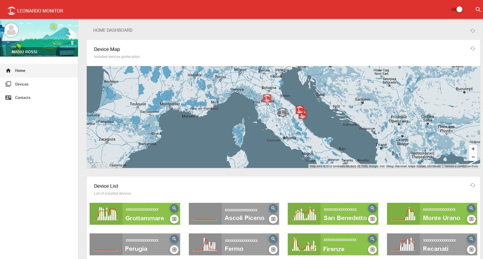 Visualizzazione su portale WEB Per la visualizzazione via WEB, dedicata al monitoraggio remoto più tecnico e dettagliato, sia per utenti finali e che installatori di più impianti, è disponibile