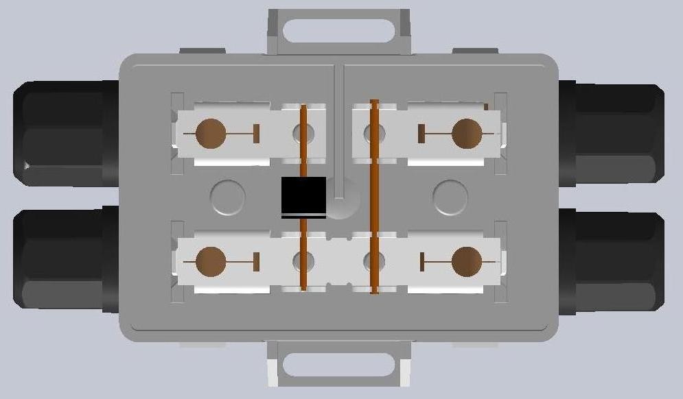 Create the connections Creare le connessioni Input string 2,5 / 4 mm 2 Input string 2,5 / 4 mm 2 6 / 10mm 2 parallel string 6 / 10mm 2 Blocking diode Diodo di blocco Metal rod Barra conduttrice Input