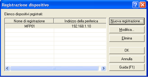 Connessione al prodotto multifunzione 4 4.6 Registrazione di una connessione PageScope Box Operator consente di registrare più periferiche, in modo da poter stabilire velocemente una connessione.