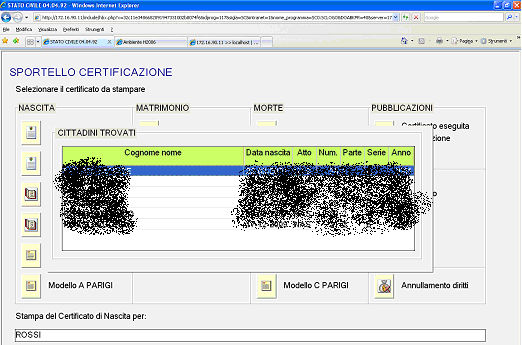 RIFACIMENTO GESTIONE CERTIFICAZIONE-SPORTELLO Lo sportello dello Stato Civile si presentava in una veste non recente: è stata