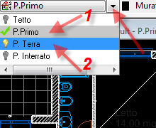 Lista Piani architettonici 21 Definire un Alias-Comando è molto semplice, basta attivare il comando <menu Strumenti Personalizza Alias Comando>, l applicazione BloccoNote di Windows mostra la lista