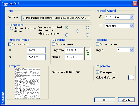 Modificare l oggetto-ole 29 Apri Questa opzione permette di aprire l oggetto-ole con la sua applicazione originale.