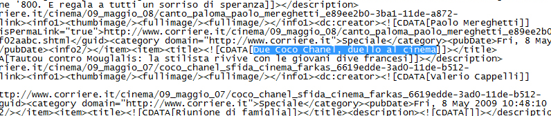 Nell immagine a sinistra la pagina che appare aprendo il link con Explorer o FireFox.