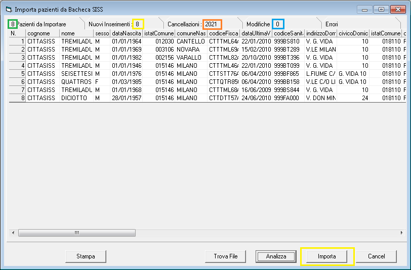 Ovviamente il file può essere messo in qualsiasi cartella, quella indicata in questa form è puramente indicativa. Una volta trovato il file xml, si deve evidenziare e quindi premere il tasto <APRI>.