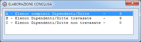 La stampa dei cedolini effettuata dall'interno del Cedolino segue l'ordinamento ed i filtri impostati nella videata di selezione dei dipendenti.