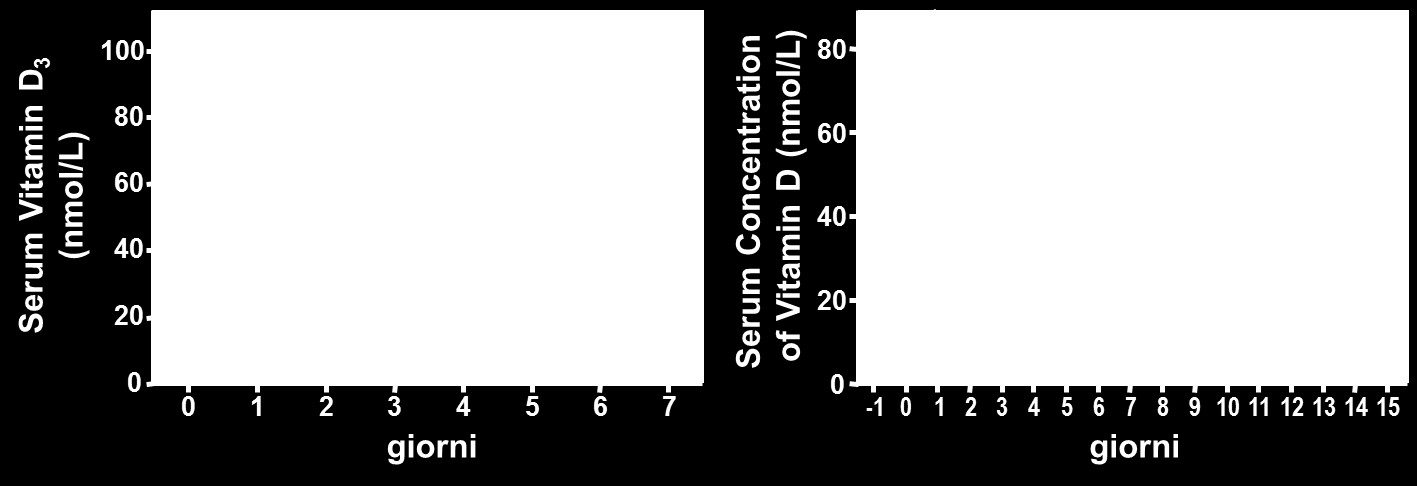Concentrazioni sieriche di vitamina D 3 in risposta alla