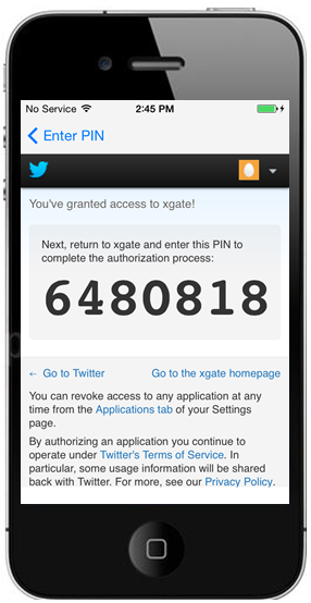 Passo 6 La pagina di accesso si Twitter sarà visualizzata. Fare Clic su Get a PIN from Twitter. Passo 7 Verrà visualizzata una schermata di autorizzazione.