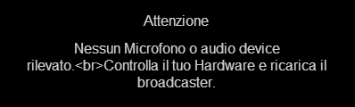 Sorgente Audio: Mute: Seleziona la voce Mute per trasmettere il video senza audio.