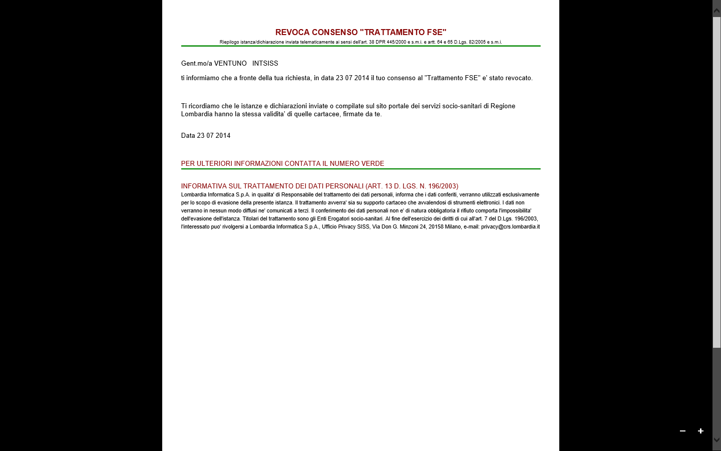 6. Selezionare il pulsante Salva o Apri, come evidenziato nella seguente maschera; Figura 144 Selezionare Salva o Apri Il Sistema presenta il promemoria, selezionando il pulsante stampa è possibile