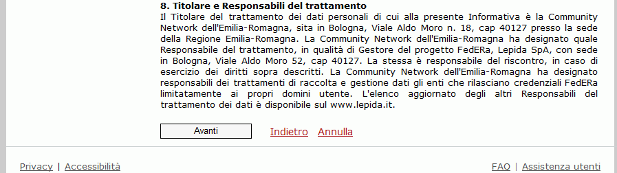 Rispondere alla domanda di verifica e clikkare su Avanti Apparirà un riepilogo dei