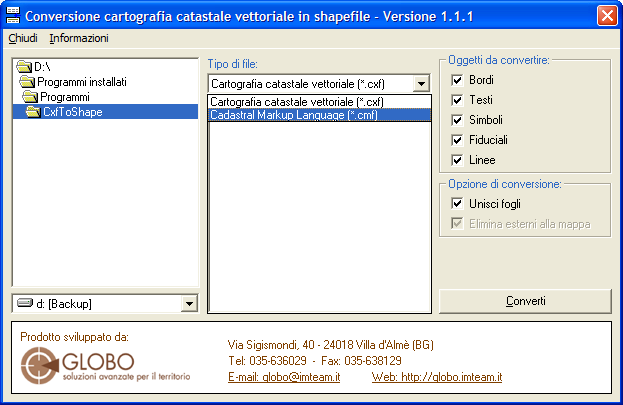 Carta catastale e gvsig gvsig non supporta il formato vettoriale nativo CXF e CML l importazione deve avvenire via DXF o SHP previa conversione di