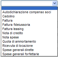 In questi campi devono essere riportati i dati relativi alla fattura che si intende dichiarare.