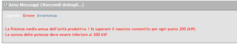 La maschera permette di inserire i dati relativi alle UP, i dati necessari saranno abilitati in base alla scelta effettuata dal menù a tendina Tipo impianto e Fonte alimentazione.