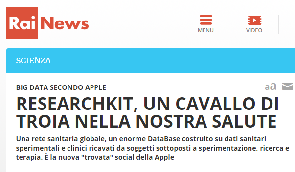 Quello che suscita qualche preoccupazione è il rapporto tra i dati estremamente sensibili che riguardano la sfera privata di ciascuno di noi e l'uso che di tali informazioni verrà fatto.