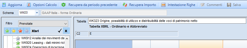 Dettaglio argomenti Recupero dati da periodo precedente In fase di calcolo delle tabelle, era previsto il riporto dei dati solamente a parità di Codice tabella.