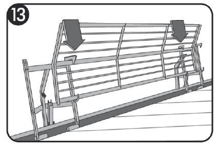 9) Montaggio del parapetto da 3 metri Controllare e definire eventualmente l inclinazione del parapetto registrando il tubo estendibile. (vedi 7.