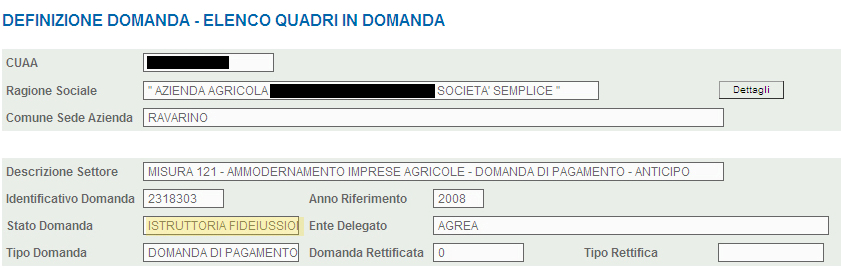 Attività ISTRUTTORIA FIDEIUSSIONE (AGREA Esecuzione Pagamenti) Una volta che AGREA Esecuzione Pagamenti, ricevuto il cartaceo della fideiussione, abbia provveduto a prendere in carico la domanda, la