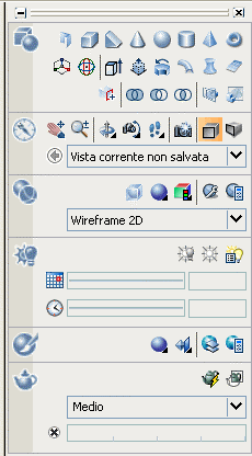 Com'è stato accennato nel capitolo delle particolarità di AutoCAD 2007, per capire immediatamente la loro portata, è necessario entrare nell'area di lavoro denominata modellazione 3d, scegliendola