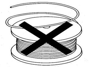 E-d-4 Indicazioni per il montaggio e per gli elementi di fissaggio dei cavi tondi elettrici. 1. I cavi devono essere posi senza torsione.