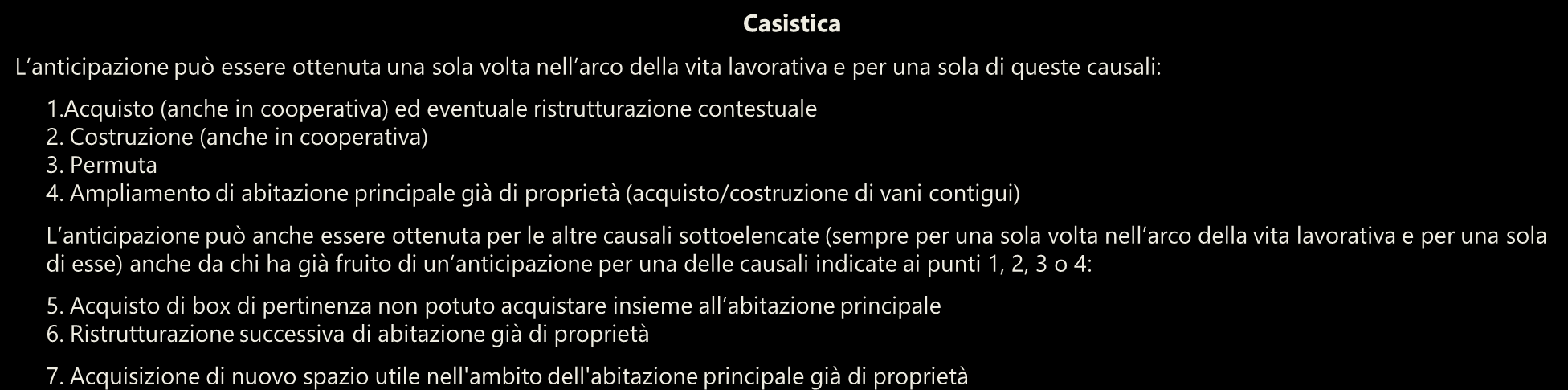 AGEVOLAZIONI lo stile del titolo Fare clic percreditizie modificare Anticipazioni TFR per l'acquisto di abitazione del dipendente Anticipazione TFR possibile per la casistica generale ex art. 2120 c.