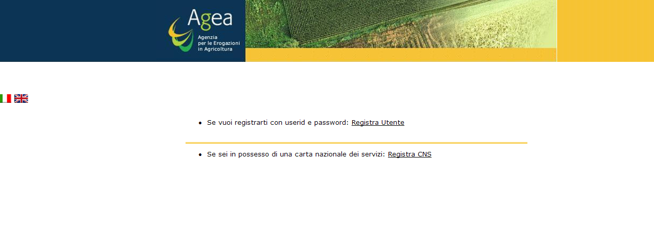 2.1 Utenti non registrati Premendo sul collegamento Registrazione occorrerà scegliere una delle modalità di registrazione: 1.