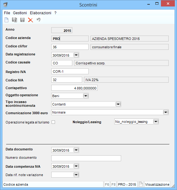 In particolare per lo Spesometro è stato implementato il programma di utilità per effettuare la variazione rapida (automatica o semiautomatica) dei principali parametri operativi.