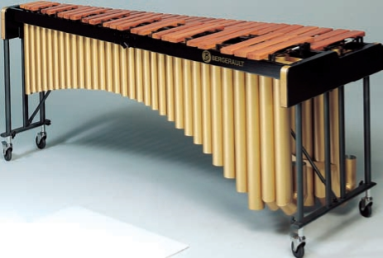 xilofono Lo xilofono è costituito da due file di barrette di legno o di metallo disposte come la tastiera di un pianoforte, cioè le note naturali nella fila inferiore e quelle alterate nella fila