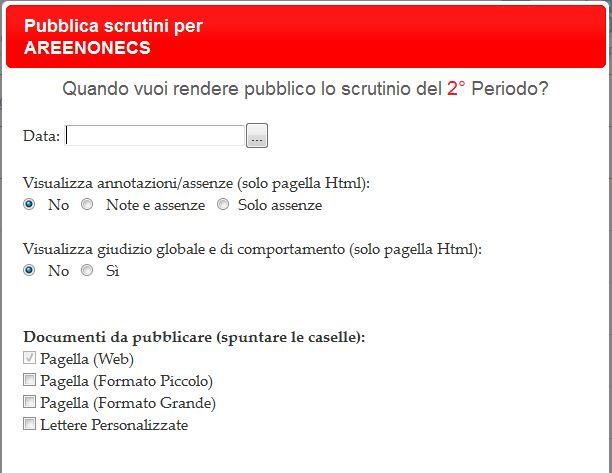 5.1.2. Pubblicazione Passiamo alla pubblicazione vera e propria. Si può pubblicare una classe alla volta, decidendo per ognuna di esse cosa pubblicare e quando.