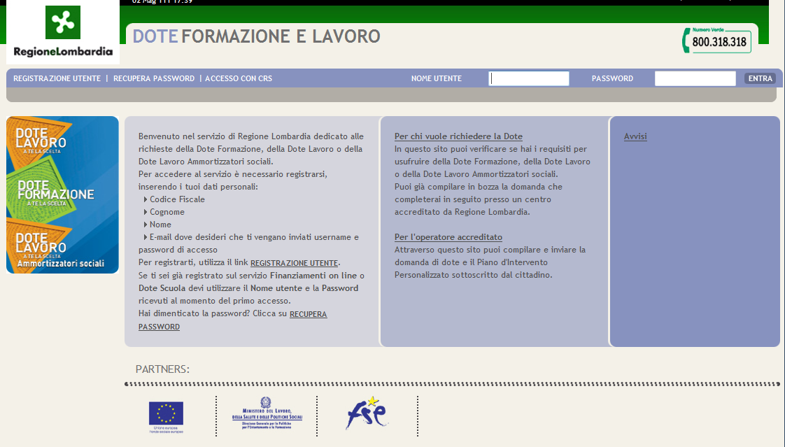 Il seguente esempio è stato compiuto con un impresa di prova quindi i dati sensibili sono del tutto inventati L ente crea il corso entrando nel