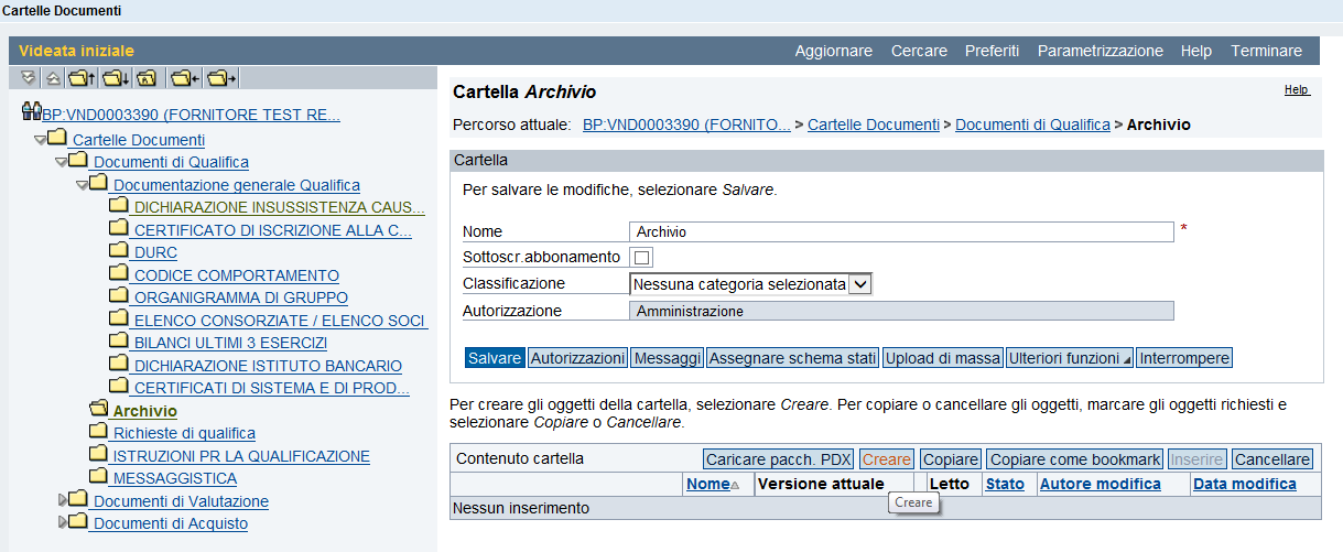 Nel caso in cui il procedimento di qualificazione coinvolga più di una categoria merceologica, la sezione di valutazione Generale, Amministrativo e Finanziario e HSE (Qualità Sicurezza Ambiente)