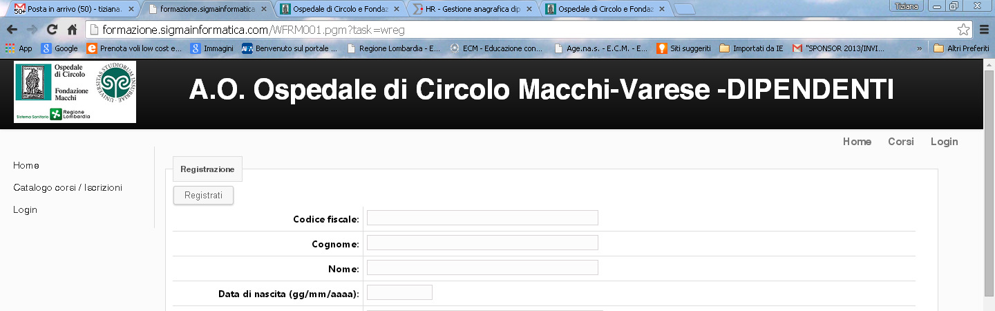 Per i partecipanti esterni: entrare in LOGIN e cliccare REGISTRAZIONE inserire tutti i dati richiesti e cliccare REGISTRATI (è necessario farlo al primo accesso al servizio), seguirà mail contenente