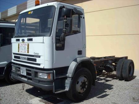 fisso 3,20 x 2,10 mt IVECO EUROCARGO 75 TECTOR Usato anno 2002 Cassone fisso (6,30 x 2,40 mt) Gru Ing.