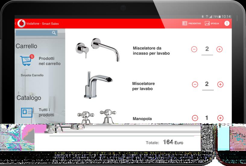 SMART SALES: la soluzione per la vendita digitale, efficace e economica La nuova app per cataloghi e brochure virtuali con carrello prodotti e preventivo, in esclusiva per i clienti Vodafone