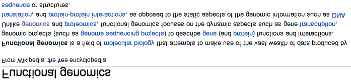 Genomica Funzionale Campo della biologia molecolare che utilizza i dati dai progetti di sequenziamento per descrivere i geni, le loro funzioni e interazioni è focalizzata su