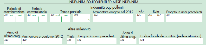 d imposta cessionario deve rispettare le ordinarie regole, compilando tutti i punti necessari, compreso il punto 419.