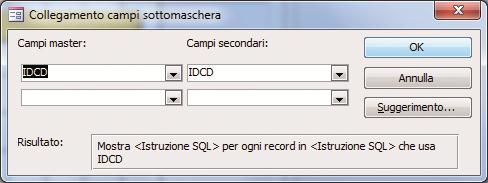 5. All'interno della finestra delle proprietà seleziona la voce Oggetto origine. Esso rappresenta la tabella, report oppure maschera che verrà collocata nella sotto maschera appena creata.