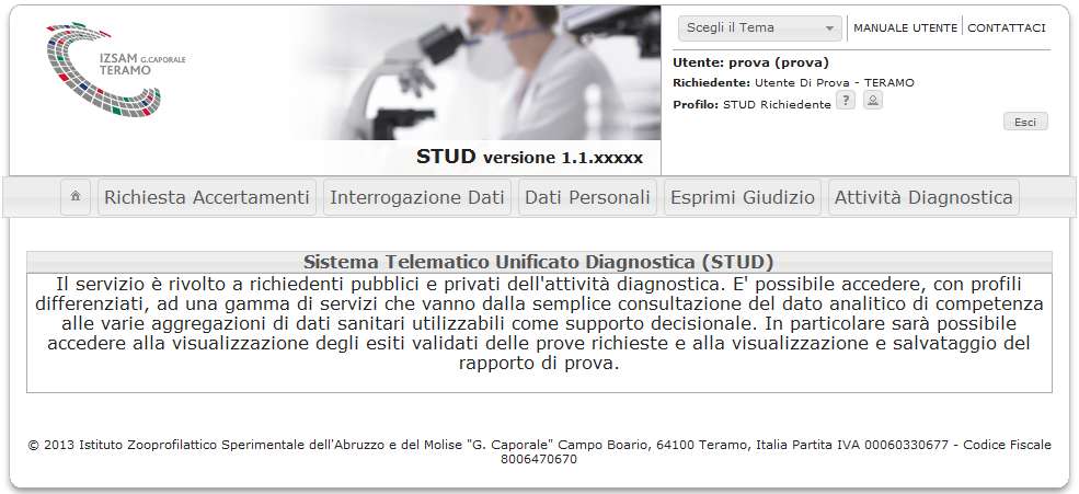 4 DATI PERSONALI 4.1 Dati Personali In qualunque momento l operatore può modificare i propri dati. Per farlo occorre selezionare la voce Dati Personali.