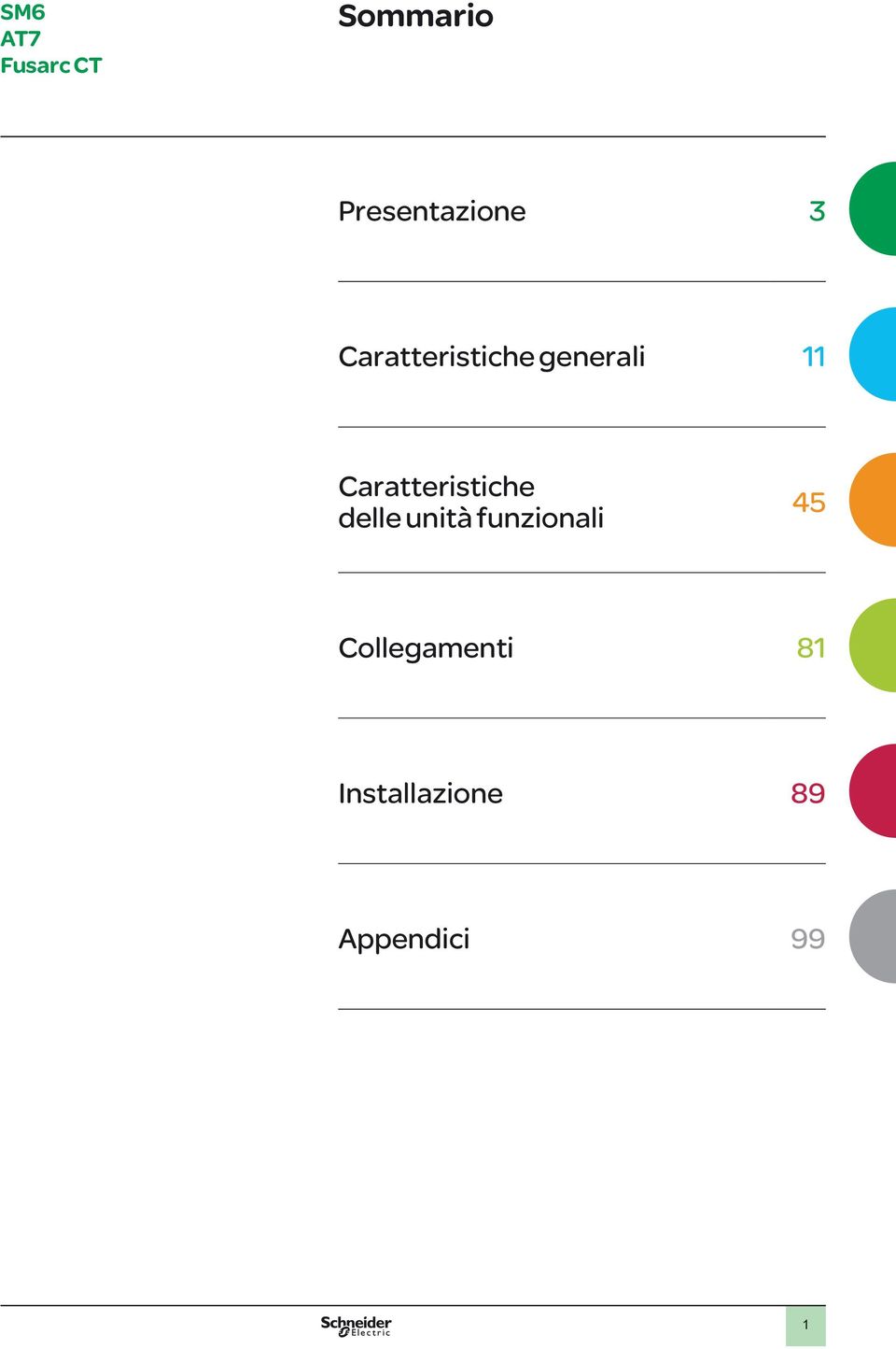 generali 11 Caratteristiche delle unità