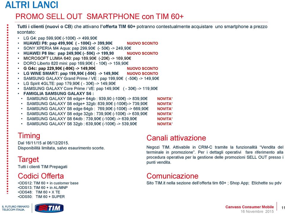 640: pap 189,90 (-20 ) -> 169,90 DORO Liberto 820 mini: pap 169,90 ( - 10 ) -> 159,90 G G4c: pap 229,90 (-80 ) -> 149,90 NUOVO SCONTO LG WINE SMART: pap 199,90 (-50 ) -> 149,90 NUOVO SCONTO SAMSUNG