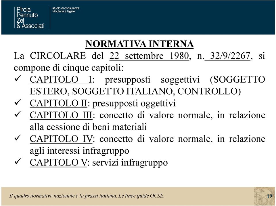 CONTROLLO) CAPITOLO II: presupposti oggettivi CAPITOLO III: concetto di valore normale, in relazione alla cessione di beni
