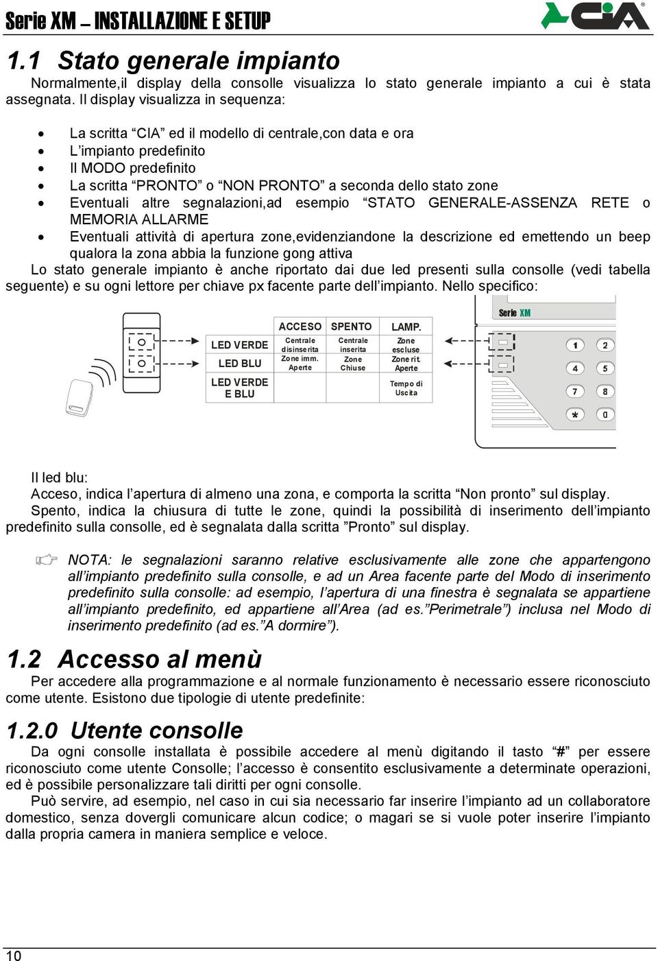 Eventuali altre segnalazioni,ad esempio STATO GENERALE-ASSENZA RETE o MEMORIA ALLARME Eventuali attività di apertura zone,evidenziandone la descrizione ed emettendo un beep qualora la zona abbia la