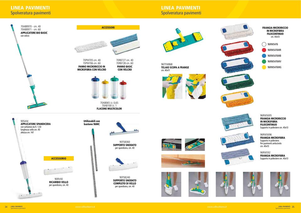 40x11 96RWS476MV 96RWS476MG 70AB065 Lt. 0,65 70AB100 Lt. 1 FLACONE MULTICOLOR 90SANI APPLICATORE SPANDICERA con serbatoio da lt. 1,50 lunghezza vello cm. 40 altezza cm.