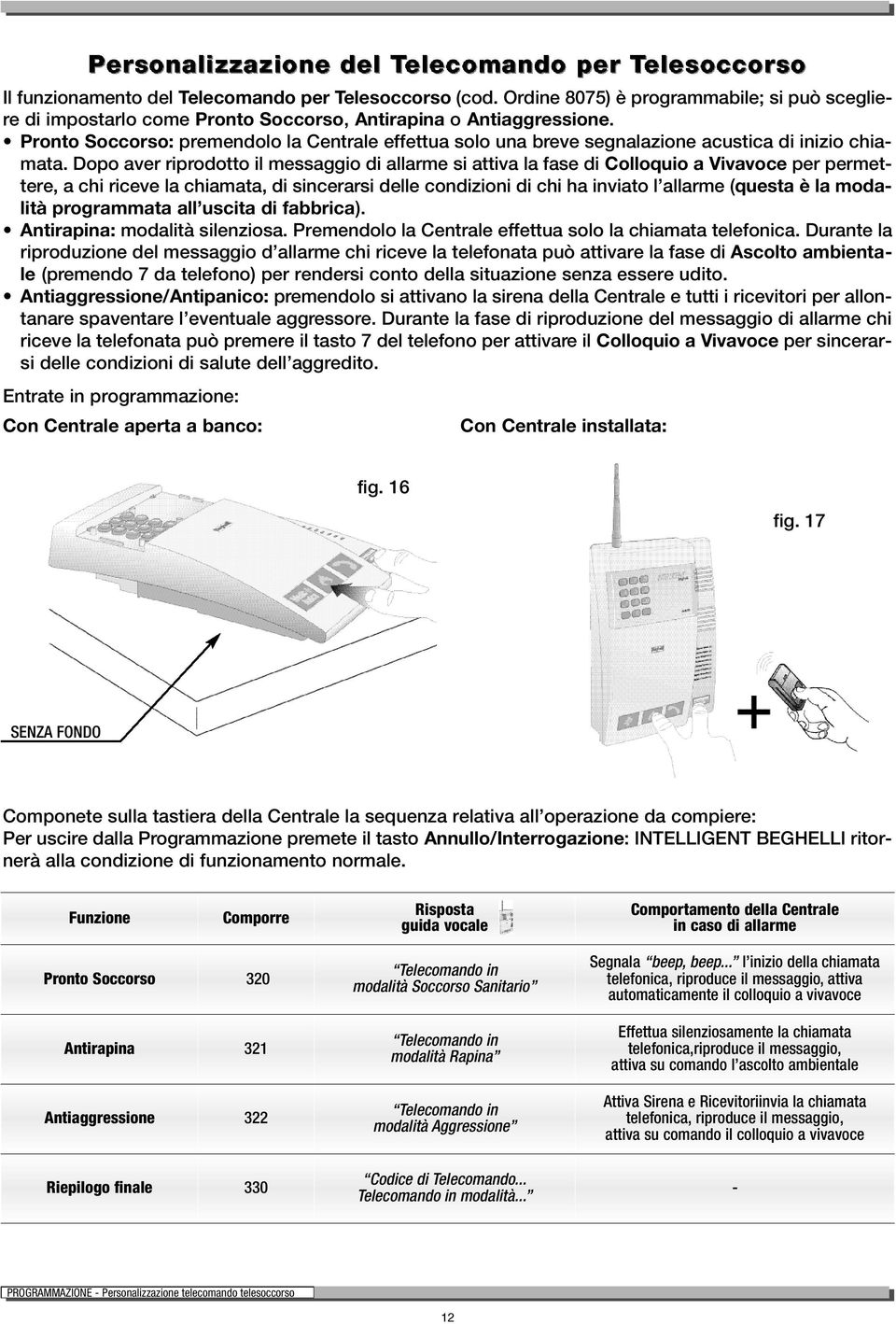 Dopo aver riprodotto il messaggio di allarme si attiva la fase di Colloquio a Vivavoce per permettere, a chi riceve la chiamata, di sincerarsi delle condizioni di chi ha inviato l allarme (questa è