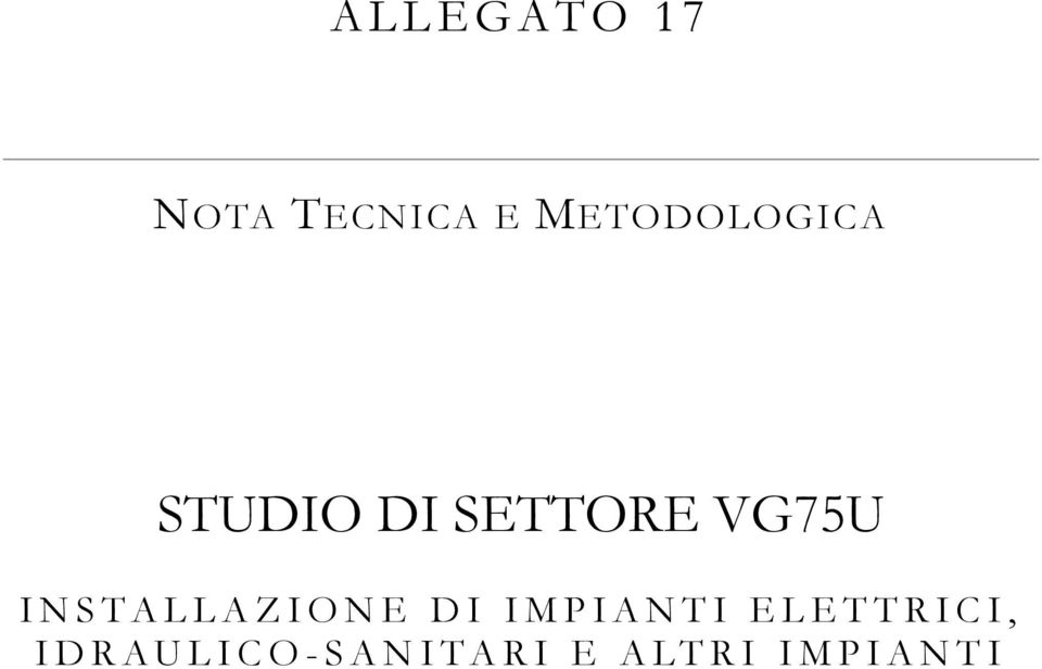 VG75U INSTALLAZIONE DI IMPIANTI