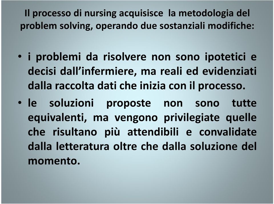 raccolta dati che inizia con il processo.